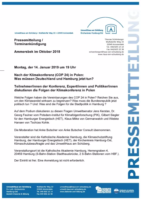 PM nach der Klimakonferenz in Polen