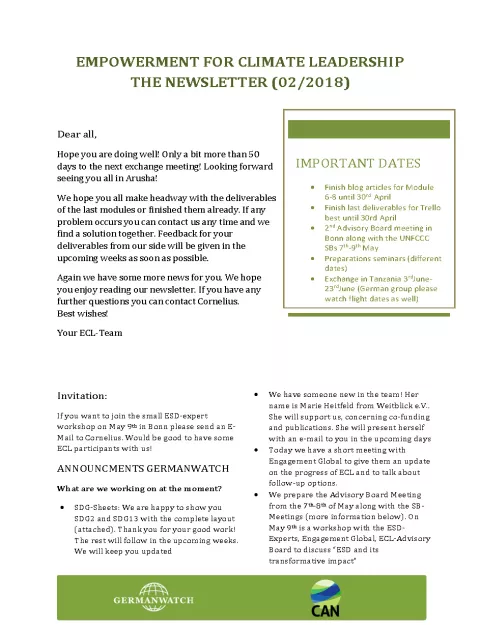 Empowerment for Climate Leadership - Newsleter (02)