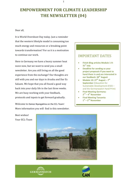 Empowerment for Climate Leadership - Newsleter (04)