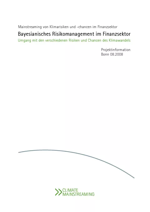 Projektinformation: Bayesianisches Risikomanagement im Finanzsektor
