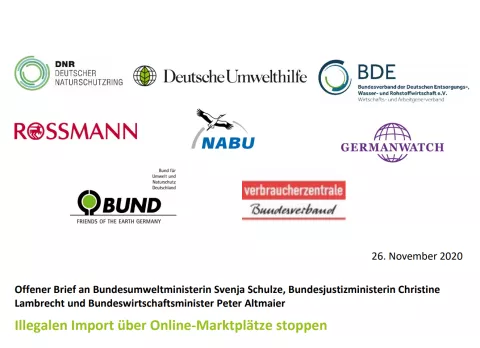 Logoleiste zum Offenen Brief zu Illegalem Import 2020