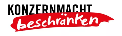 Logo: Konzernmacht beschränken