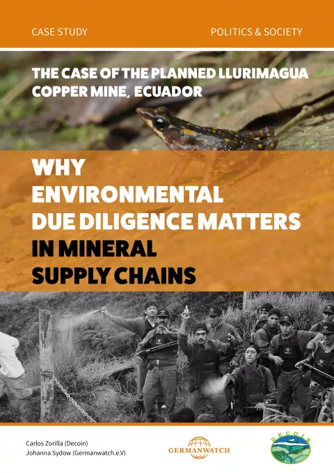 Why environmental due diligence matters in minerals supply chain : the case of the planned LLurimagua copper mine, Ecuador