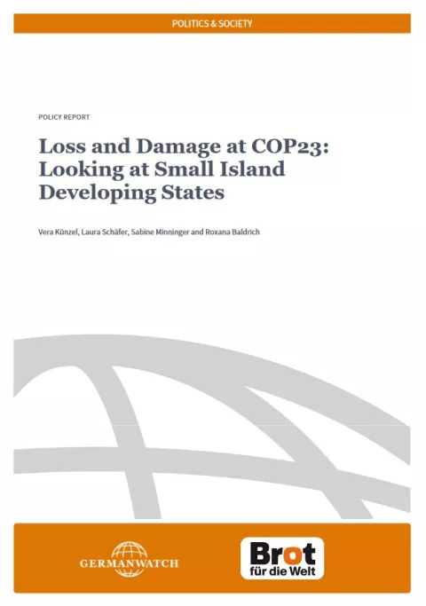 Cover Publikation: Loss and Damage at COP23. Looking at Small Island Developing States