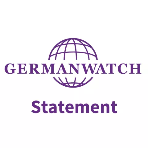 Germanwatch-Logo with text "Statement"
