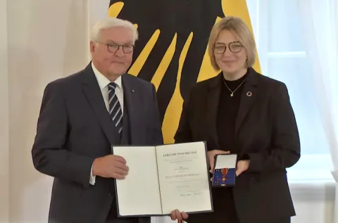 Silvie Kreibiehl und Frank-Walter Steinmeier