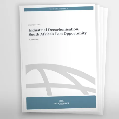 Titelbild einer Publikation zum Thema industrielle Dekarbonisierung in Südafrika
