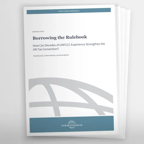 Titelbild einer Publikation zu UN-Steuerreformen