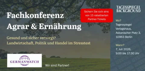 Infobanner zur Fachkonferenz Agrar & Ernährung 2026