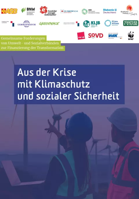 Aus der Krise mit Klimaschutz und sozialer Sicherheit