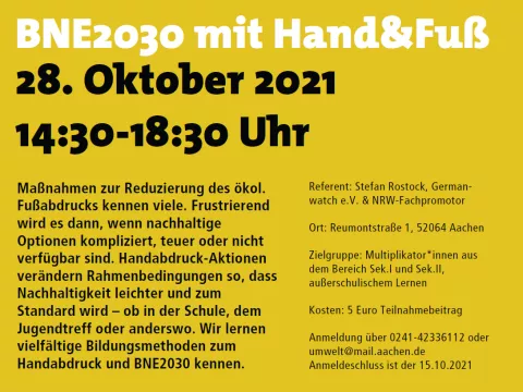 Bilder Flyer BNE2030 mit Hand & Fuß