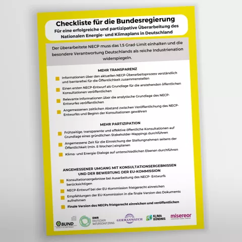 Titelseite der Checkliste