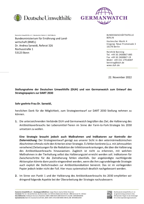Titelbild der Stellungnahme