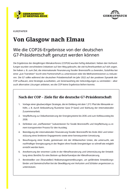 Titelseite Kurzpapier