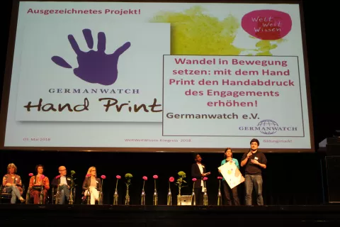 WeltWeitWissen 2018: Preisverleihung für den Hand Print WeltWeitWissen 2018: Preisverleihung für den Hand Print