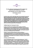 Cover Für eine wirksame Umsetzung der OECD-Leitsätze Cover Für eine wirksame Umsetzung der OECD-Leitsätze