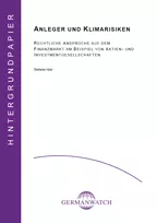 Cover: Anleger und Klimarisiken Cover: Anleger und Klimarisiken