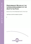 Deckblatt: Performance Review of the Interim Arrangement of the Adaptation Fund Deckblatt: Performance Review of the Interim Arrangement of the Adaptation Fund