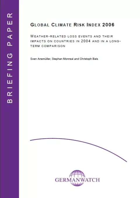 Deckblatt: Climate Risk Index 2006