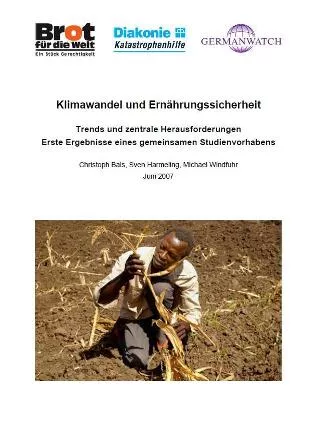 Deckblatt: Klimawandel und Ernährungssicherheit Deckblatt: Klimawandel und Ernährungssicherheit