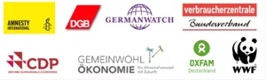 Logos GW AI DGB VZBV CDP Gemeinwohl Oxfam WWF Logos GW AI DGB VZBV CDP Gemeinwohl Oxfam WWF