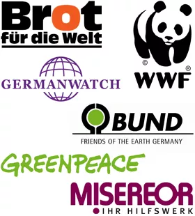 Logos BfdW-BUND-GW-GP-Misereor-WWF Logos BfdW-BUND-GW-GP-Misereor-WWF
