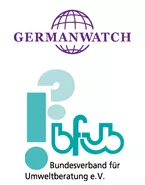 Logos Germanwatch und BFUB - Bundesverband für Umweltberatung Logos Germanwatch und BFUB - Bundesverband für Umweltberatung