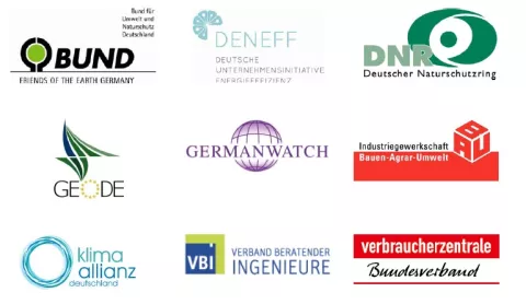 Logos: Gemeinsame Pressemitteilung Offener Brief Energieeffizienz Logos: Gemeinsame Pressemitteilung Offener Brief Energieeffizienz
