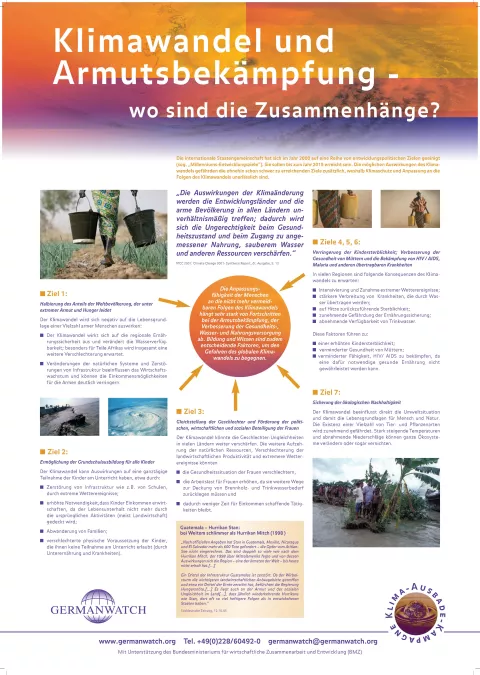 Poster Klimawandel und Armutsbekämpfung