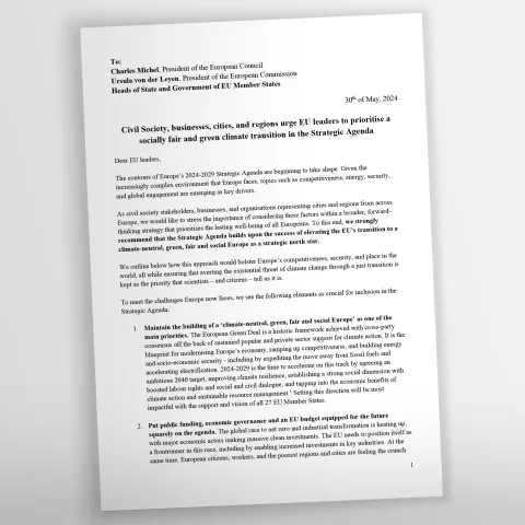 Vorschau EU Agenda Offener Brief