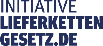 Logo der Initiative Lieferkettengesetz (blau)
