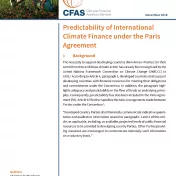 CFAS Policy Brief COP24: Predictability of Climate Finance under the Paris Agreement