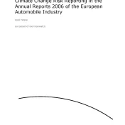 Climate change risk reporting in the annual reports 2006 of the European automobile industry