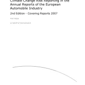 Climate change risk reporting in the annual reports of the European automobile industry