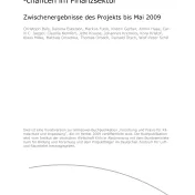 Mainstreaming von Klimarisiken und -chancen im Finanzsektor - Zwischenergebnisse des Projekts bis Mai 2009