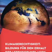 Flyer Klimagerechtigkeit. Bildung für den Erhalt der Lebensgrundlagen