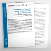 Erste Seite eines Briefings zur Renewable Energy Transformation in Afrika