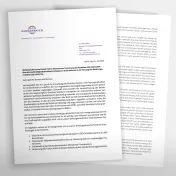 Erste Seite einer Stellungnahme zur Nachhaltigkeitsberichterstattung von Unternehmen