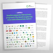Titelbild eines Appells an die Bundesregierung zum anstehenden Klimaschutzprogramm