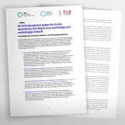 Erste Seite eines Appells für Sofortmaßnahmen gegen die fossile Energiekrise