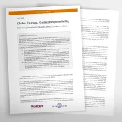 Erste Seite einer Publikation mit dem Titel Global Europe, Global Responsibility