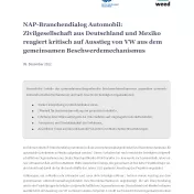 Titelseite der Stellungnahme