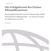 Titelblatt der Publikation "Die Erfolgsformel des Pariser Klimaabkommens"