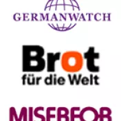 Logos von Germanwatch, Misereor, Brot für die Welt