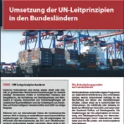 Cover CorA-Steckbrief Umsetzung der UN-Leitprinzipien in den Bundesländern