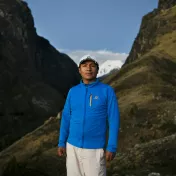  Foto: Saúl Luciano Lliuya am Eingang des Cojup-Flusstals