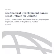 Cover Page Multilateral Development Banks Must Deliver on Climate