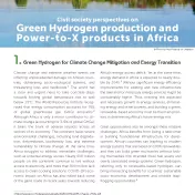 Cover green hydrogen production in Africa